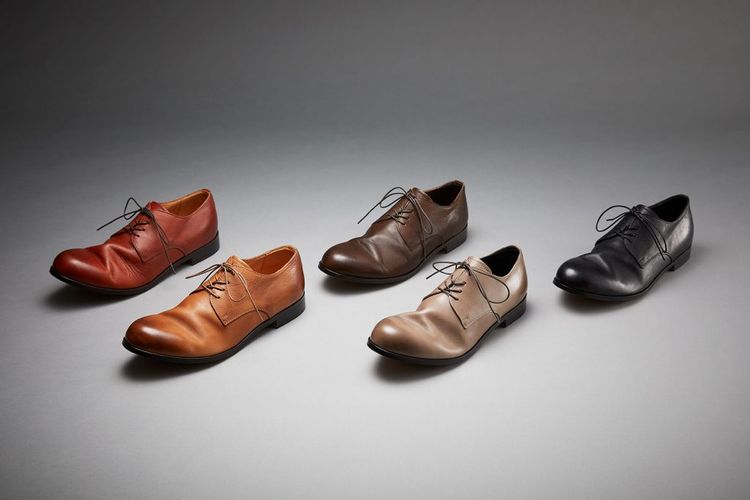 padrone パドローネ DERBY PLAIN TOE SHOES-